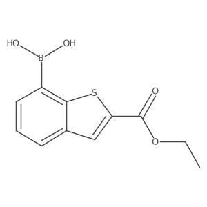 [2-(Ethoxycarbonyl)-1-benzothiophen-7-yl]boronic acid结构式