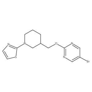 5-Bromo-2-{[1-(1,3-thiazol-2-yl)piperidin-3-yl]methoxy}pyrimidine Structure