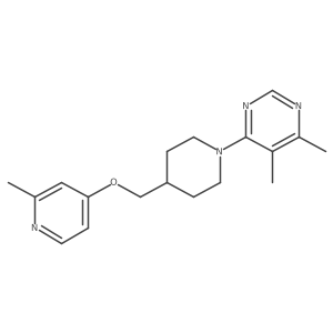 4,5-Dimethyl-6-[4-[(2-methylpyridin-4-yl)oxymethyl]piperidin-1-yl]pyrimidine Structure