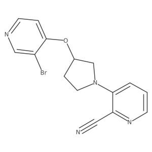 3-{3-[(3-Bromopyridin-4-yl)oxy]pyrrolidin-1-yl}pyridine-2-carbonitrile结构式