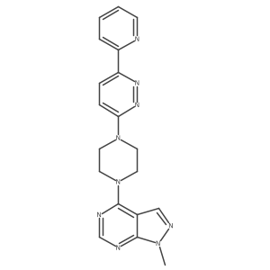 3-(4-{1-methyl-1H-pyrazolo[3,4-d]pyrimidin-4-yl}piperazin-1-yl)-6-(pyridin-2-yl)pyridazine Structure