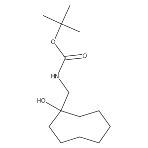 tert-butyl N-[(1-hydroxycyclooctyl)methyl]carbamate结构式