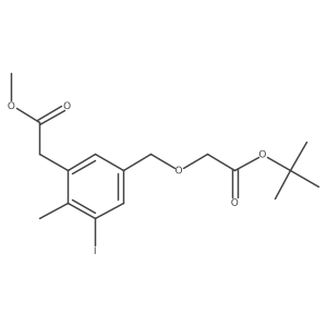 Tert-butyl 2-{[3-iodo-5-(2-methoxy-2-oxoethyl)-4-methylphenyl]methoxy}acetate结构式
