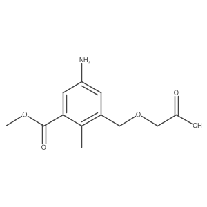 2-{[5-Amino-3-(methoxycarbonyl)-2-methylphenyl]methoxy}acetic acid Structure