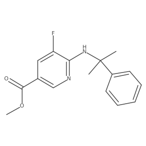 Methyl 5-fluoro-6-[(2-phenylpropan-2-yl)amino]pyridine-3-carboxylate Structure