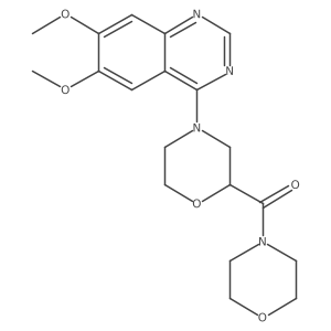 6,7-Dimethoxy-4-[2-(morpholine-4-carbonyl)morpholin-4-yl]quinazoline Structure