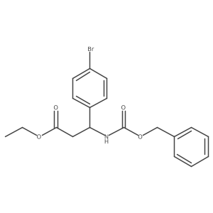 ethyl (3R)-3-{[(benzyloxy)carbonyl]amino}-3-(4-bromophenyl)propanoate Structure