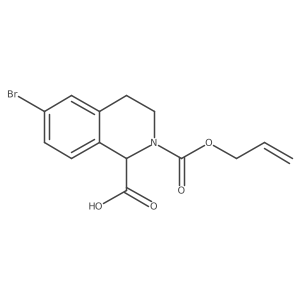 6-Bromo-2-[(prop-2-en-1-yloxy)carbonyl]-1,2,3,4-tetrahydroisoquinoline-1-carboxylic acid Structure