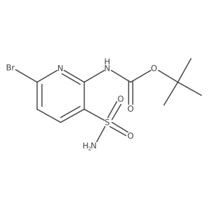tert-butyl N-(6-bromo-3-sulfamoylpyridin-2-yl)carbamate Structure