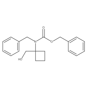 benzyl N-benzyl-N-[1-(hydroxymethyl)cyclobutyl]carbamate结构式