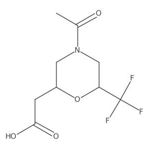 2-[4-Acetyl-6-(trifluoromethyl)morpholin-2-yl]acetic acid结构式