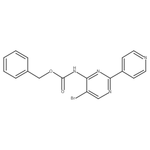 benzyl N-[5-bromo-2-(pyridin-4-yl)pyrimidin-4-yl]carbamate结构式