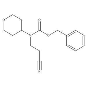 benzyl N-(2-cyanoethyl)-N-(oxan-4-yl)carbamate Structure
