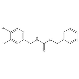 benzyl N-[(5-bromo-6-methylpyridin-2-yl)methyl]carbamate结构式