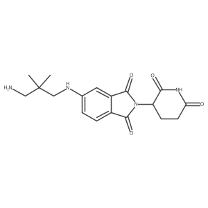 5-[(3-Amino-2,2-dimethyl-propyl)amino]-2-(2,6-dioxo-3-piperidyl)isoindoline-1,3-dione结构式