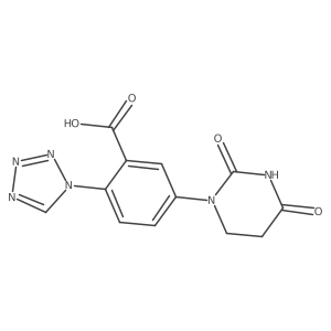 5-(2,4-Dioxo-1,3-diazinan-1-yl)-2-(tetrazol-1-yl)benzoic acid结构式