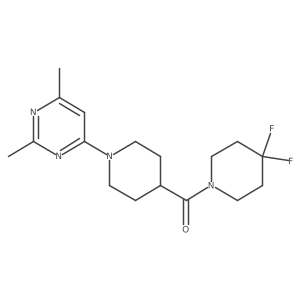4-[4-(4,4-Difluoropiperidine-1-carbonyl)piperidin-1-yl]-2,6-dimethylpyrimidine Structure