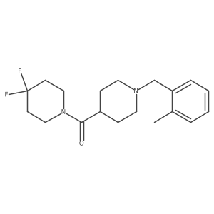 4,4-Difluoro-1-{1-[(2-methylphenyl)methyl]piperidine-4-carbonyl}piperidine Structure