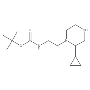 tert-butyl N-[2-(2-cyclopropylpiperazin-1-yl)ethyl]carbamate结构式
