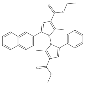 3-Ethyl 3'-methyl 2,2'-dimethyl-5-(naphthalen-2-yl)-5'-phenyl-[1,1'-bipyrrole]-3,3'-dicarboxylate结构式