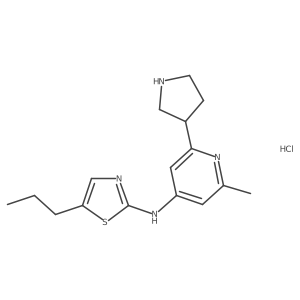 N-(2-methyl-6-(pyrrolidin-3-yl)pyridin-4-yl)-5-propylthiazol-2-amine hydrochloride结构式