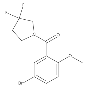 (5-Bromo-2-methoxyphenyl)(3,3-difluoropyrrolidin-1-yl)methanone Structure