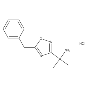 2-(5-Benzyl-1,2,4-oxadiazol-3-yl)propan-2-amine hydrochloride结构式