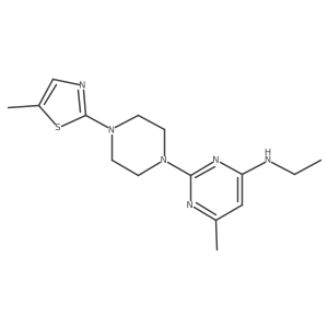 N-ethyl-6-methyl-2-[4-(5-methyl-1,3-thiazol-2-yl)piperazin-1-yl]pyrimidin-4-amine Structure