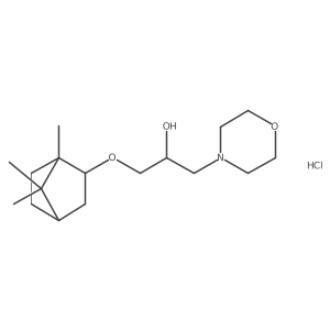 1-morpholino-3-(((1S,4R)-1,7,7-trimethylbicyclo[2.2.1]heptan-2-yl)oxy)propan-2-ol hydrochloride Structure