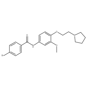 4-Bromo-N-[3-methoxy-4-[2-(1-pyrrolidinyl)ethoxy]phenyl]benzamide结构式