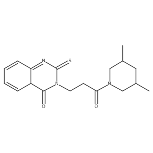 3-[3-(3,5-dimethylpiperidin-1-yl)-3-oxopropyl]-2-sulfanylidene-4aH-quinazolin-4-one Structure