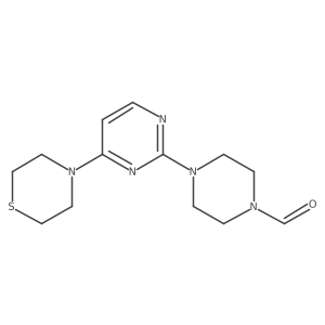 1-Piperazinecarboxaldehyde, 4-[4-(4-thiomorpholinyl)-2-pyrimidinyl]-结构式