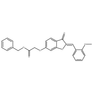 (Z)-benzyl 2-((2-(2-methoxybenzylidene)-3-oxo-2,3-dihydrobenzofuran-6-yl)oxy)acetate结构式