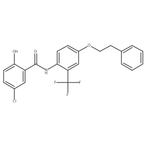 Benzamide,5-chloro-2-hydroxy-n-[4-(2-phenylethoxy)-2-(trifluoromethyl)phenyl]-结构式