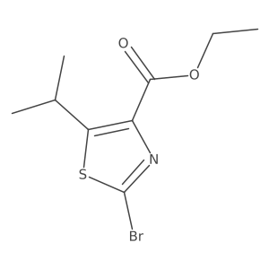 2-Bromo-5-isopropylthiazole-4-carboxylic acid ethyl ester结构式