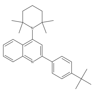 2-(4-(tert-Butyl)phenyl)-4-(2,2,6,6-tetramethylpiperidin-1-yl)quinoline结构式
