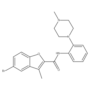5-bromo-3-methyl-N-[2-(4-methylpiperazin-1-yl)phenyl]-1-benzofuran-2-carboxamide结构式