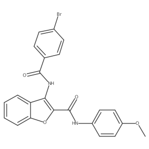 3-(4-bromobenzamido)-N-(4-methoxyphenyl)benzofuran-2-carboxamide Structure
