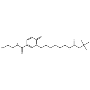 Tert-butyl (6-(5-((2-hydroxyethyl)carbamoyl)-2-oxopyridin-1(2h)-yl)hexyl)carbamate结构式