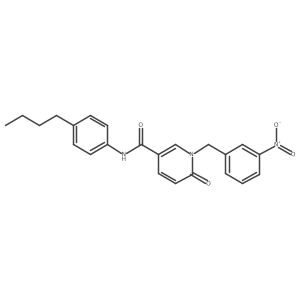 N-(4-butylphenyl)-1-(3-nitrobenzyl)-6-oxo-1,6-dihydropyridine-3-carboxamide结构式
