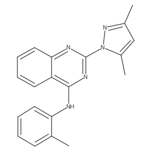 [2-(3,5-Dimethyl-pyrazol-1-yl)-quinazolin-4-yl]-o-tolyl-amine Structure