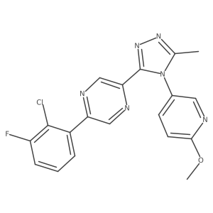 2-(2-chloro-3-fluorophenyl)-5-(4-(6-methoxypyridin-3-yl)-5-methyl-4H-1,2,4-triazol-3-yl)pyrazine结构式