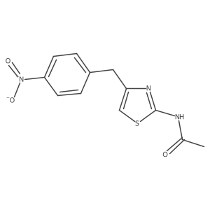 N-(4-(4-nitrobenzyl)thiazol-2-yl)acetamide Structure