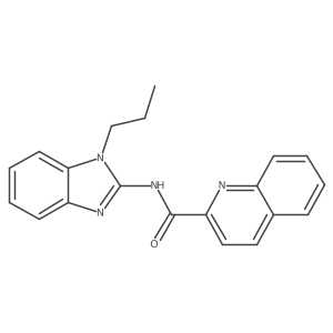 N-(1-propyl-1H-1,3-benzodiazol-2-yl)quinoline-2-carboxamide结构式