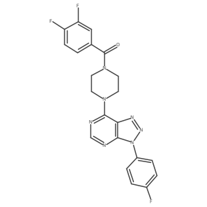 (3,4-difluorophenyl)(4-(3-(4-fluorophenyl)-3H-[1,2,3]triazolo[4,5-d]pyrimidin-7-yl)piperazin-1-yl)methanone结构式