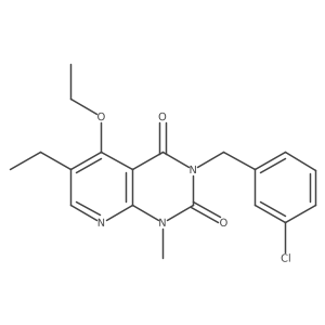 3-(3-chlorobenzyl)-5-ethoxy-6-ethyl-1-methylpyrido[2,3-d]pyrimidine-2,4(1H,3H)-dione Structure