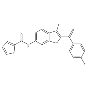 N-[2-(4-chlorobenzoyl)-3-methyl-1-benzofuran-6-yl]thiophene-2-carboxamide结构式