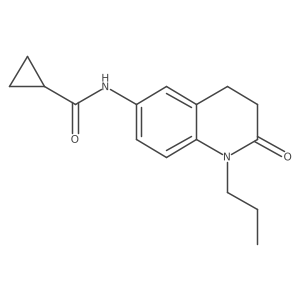 N-(2-oxo-1-propyl-1,2,3,4-tetrahydroquinolin-6-yl)cyclopropanecarboxamide结构式