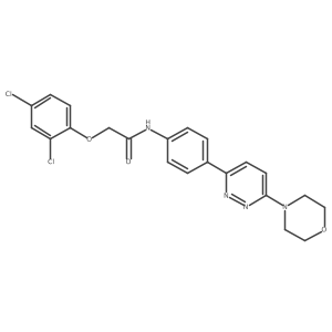 2-(2,4-dichlorophenoxy)-N-(4-(6-morpholinopyridazin-3-yl)phenyl)acetamide结构式