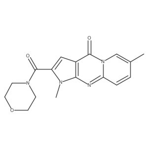 1,7-dimethyl-2-(morpholine-4-carbonyl)pyrido[1,2-a]pyrrolo[2,3-d]pyrimidin-4(1H)-one Structure